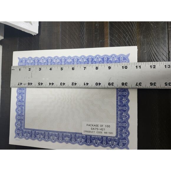 Lot Of 3 Blank Certificate‎ Paper 8-1/2 x 11" Wolcotts Each 100/Pack - Picture 10 of 10